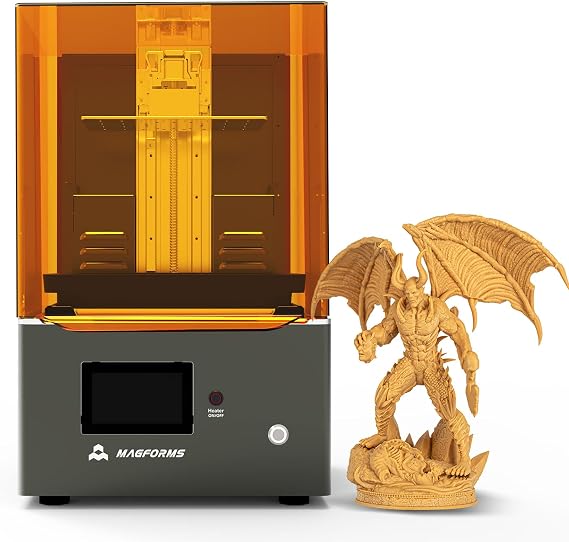 MateForm Air 4 Resin 3D Printer, Ultra-High Precision LCD Printer with 14.85m Resolution, Industrial Grade MSLA Printer with Heater & Air Filter, Large Build Volume 8.98 x 5.05 x 9.84 Inch