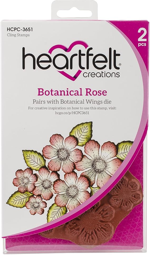 Heartfelt Creations HCPC-3651 Botanical Rose Cling Rubber Stamp