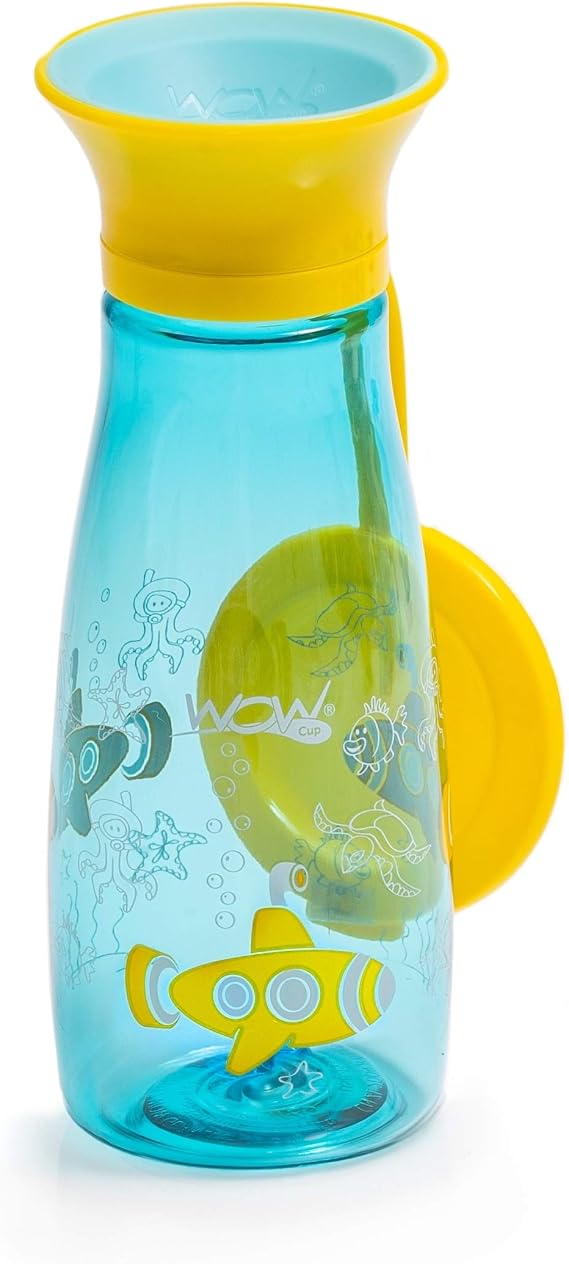 WOW CUP MINI 360 Sippy Cup, 12 oz / 350 ml (Aruba Blue)