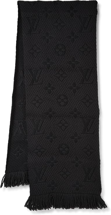 Pre-Loved Wool Logomania Scarf, Black