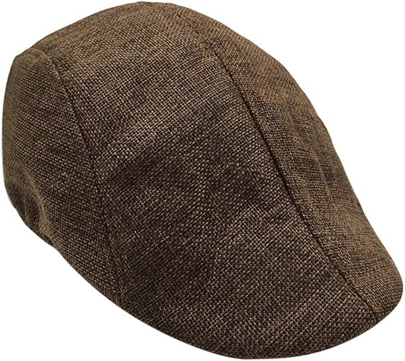 Men's Checked Newsboy Hat Classic Stylish Front Hat Vintage Checked Beret,Soft Flat Cap Ivy Irish Hat