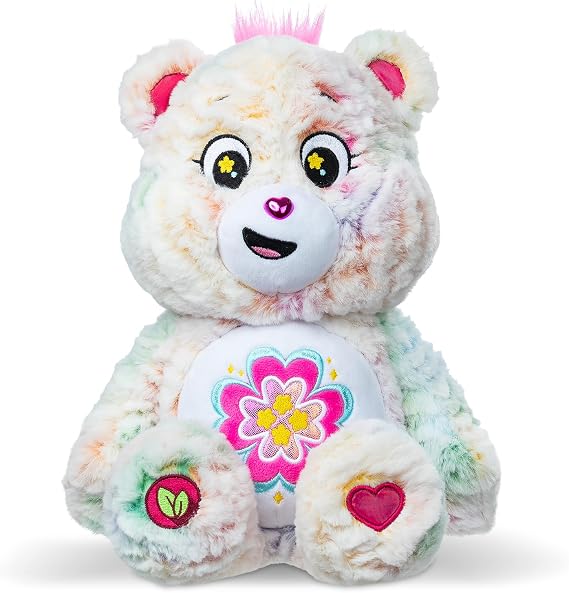 Care Bears Basic Fun 35cm Medium Plush – Blossom Heart Bear (Eco Friendly) - Soft Cuddly Toy for Kids & Collectors - Suitable for Girls and Boys 4