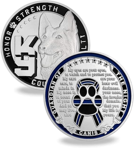 K9 Police Challenge Coin Law Enforcement Officer Canine Military Coins