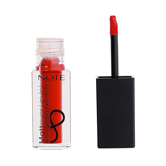 NOTE Cosmetique Mattever Lip-Ink - Matte Lipstick for Women - Liquid Lipstick 8-Hour Wear - Transfer-Resistant - 13 Dating Red - 0.15 oz