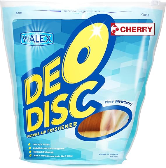 Walex Deo-Disc Commercial Air Freshener Disc - Cherry Scent, 100-Pack
