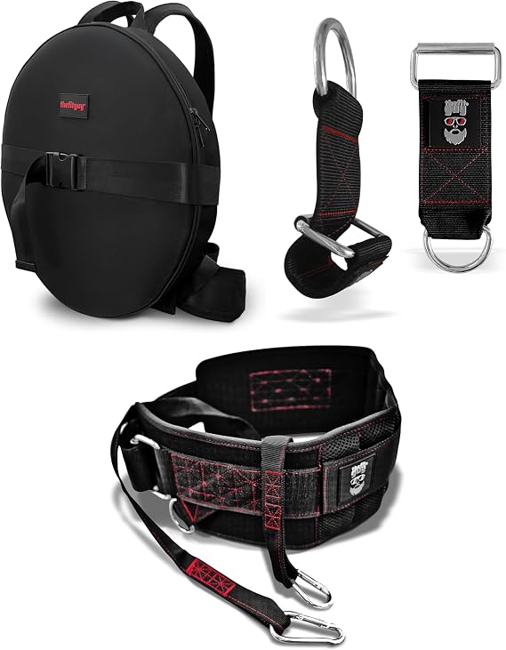 THEFITGUY Complete Weighted Training Bundle Weight Plate Backpack, Ultimate Dip Belt, and Dumbbell Loading Straps for Strength, Calisthenics, and Weighted Workouts