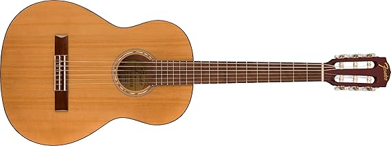 Fender FA-15N 3/4 Scale Nylon String Acoustic Guitar, Natural, with Gig Bag