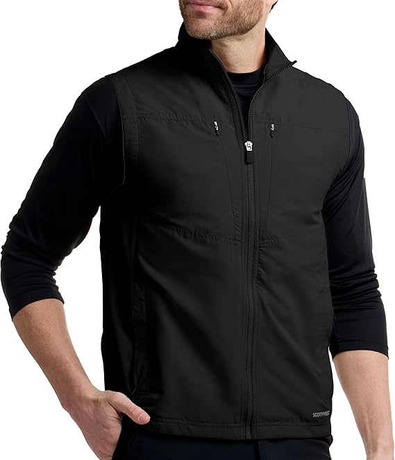 SCOTTeVEST LightEST Vest for Men, 16 Pockets, Lightweight for Travel | Water and Stain-Repellent Travel Vest with Easy-Care Fabric, Versatile Wear, Machine-Washable Design, and Secure Storage