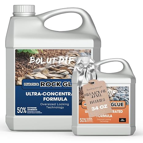 162 OZ Mulch Glue for Landscaping, Super Stick Rock Glue for Landscaping