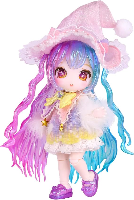 ICY Fortune Days 13cm bjd Doll - Anime Style Doll Set, Perfect for Gifts, Decorations, DIY Exercise, Collections, Girl Dolls 8+Gemini