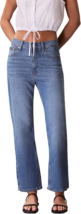 Calvin Klein Jeans Womens High Rise Ankle Bootcut Jeans