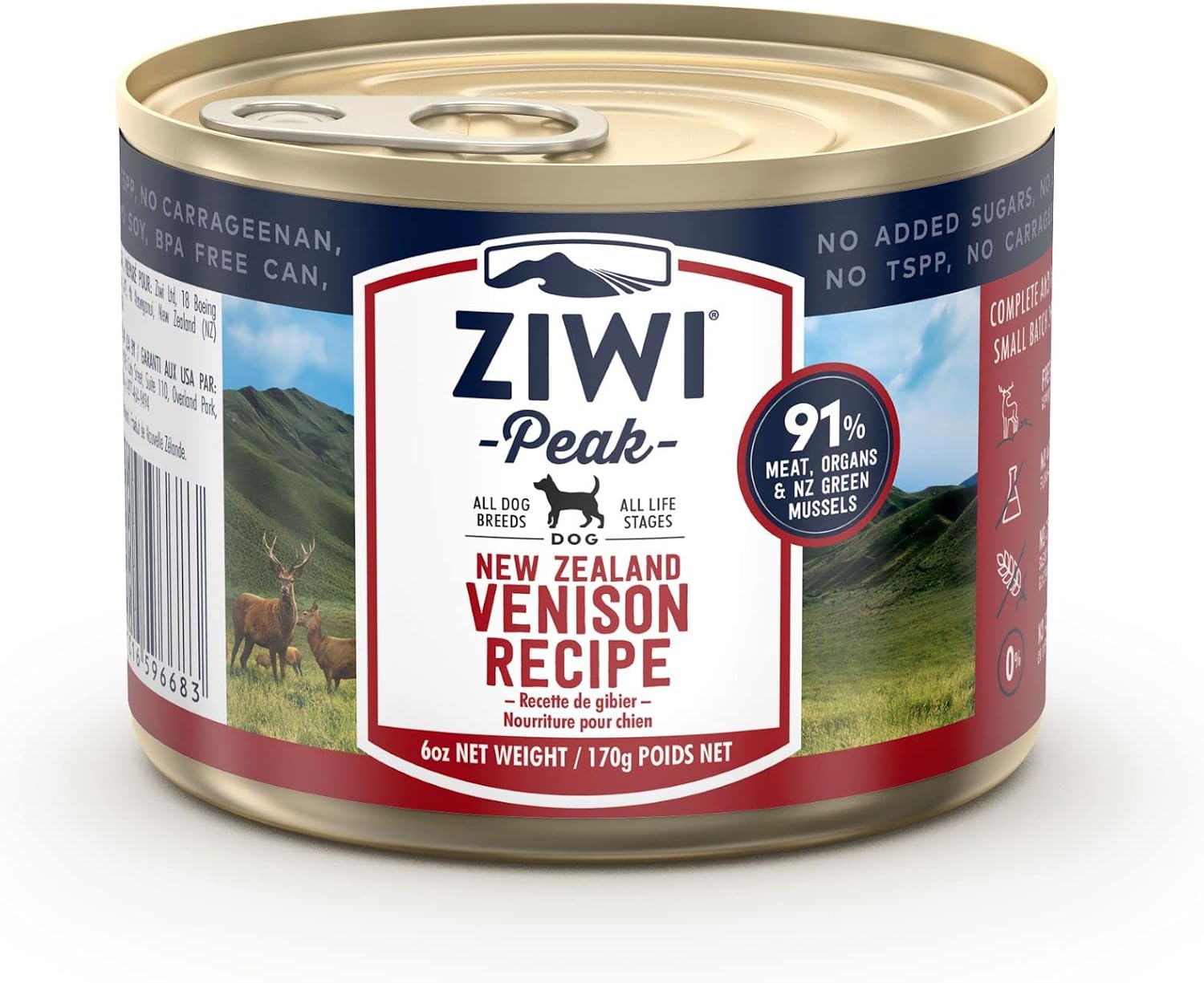 ZIWI Dog Can Venison 6.1 oz 170 g