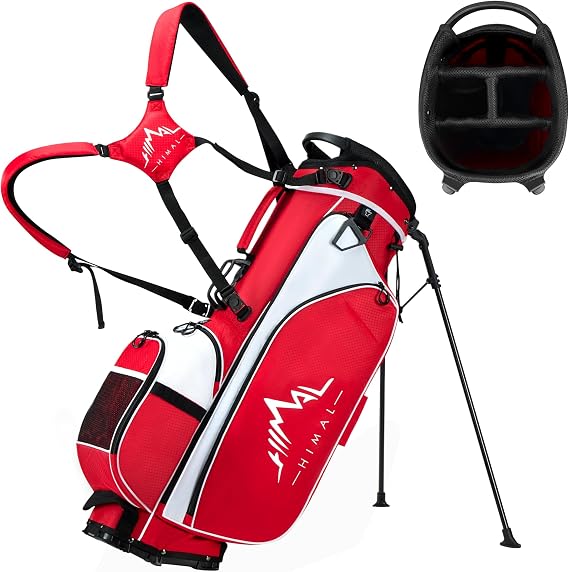 UNIHIMAL Lightweight Golf Stand Bag with 4-Way Full-Length Divider, Foldable Base & Dual Straps