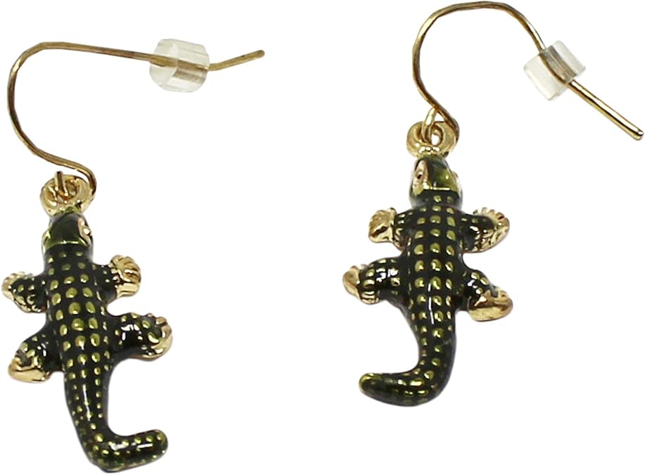 echomerx Crocodile Hook Earrings Enameled