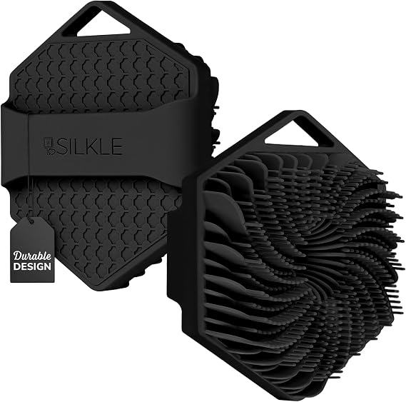 SILKLE Silicone Body Scrubber Exfoliator, Shower Scrubber & Silicone Loofah