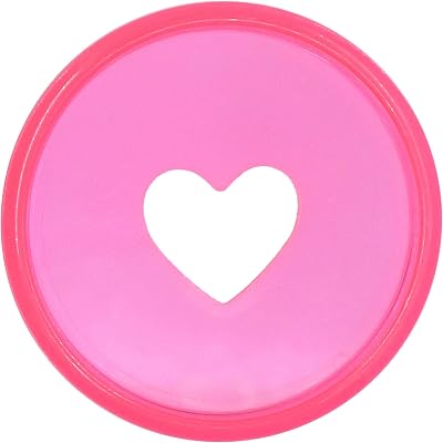100PCS 1.4inch35MM Planner Discs for Discbound Notebook System Heart Plastic Expander Disc Binding AccessoriesClear Pink Heart,1.4inch35MM