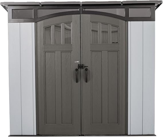 Lifetime Modern Outdoor Storage Shed, 8 x 5 Foot, Gray