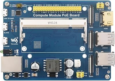 Waveshare Compute Module IO Board with PoE Feature Composite Breakout Board for Developing with Raspberry Pi CM3  CM3L  CM3  CM3L