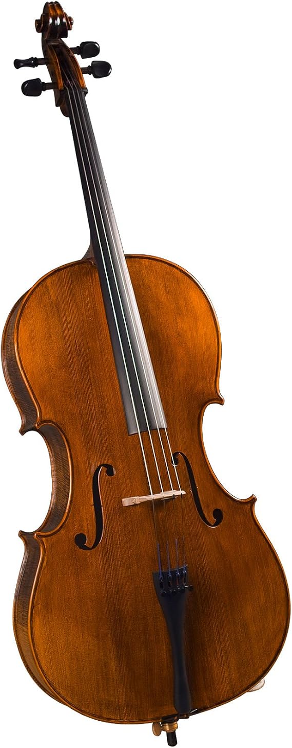Cremona SC-500 Premier Artist Cello Outfit 4/4 Size Hand-Carved Spruce & Maple, Flamed Maple Back, Aubert Bridge, Anton Breton Strings, Brazilwood Bow, Padded Bag