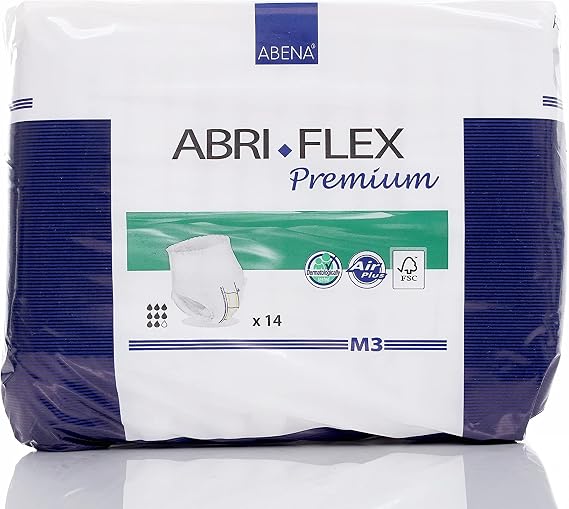 Abena Abri-Flex Premium Protective Underwear, Level 3, (Medium To Extra Large Sizes) Medium, 14 Count
