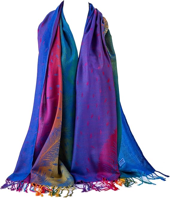 AUSEKALY Colourful Shawl Wraps for Women Scarf Pashmina Feel Causal Prayer Shawls Indian Dupatta Scarves
