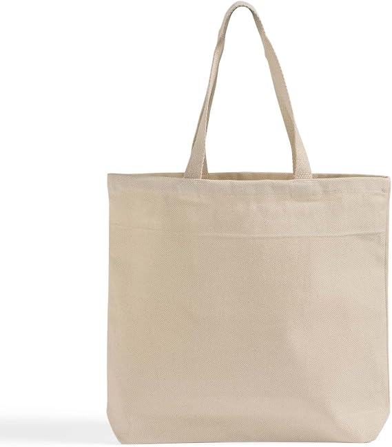 TBF Heavy Cotton Denim Tote Bag 12 Pcs Bulk Canvas Bags with Handles, Large Tote Bags for Shopping & Travel Essentials
