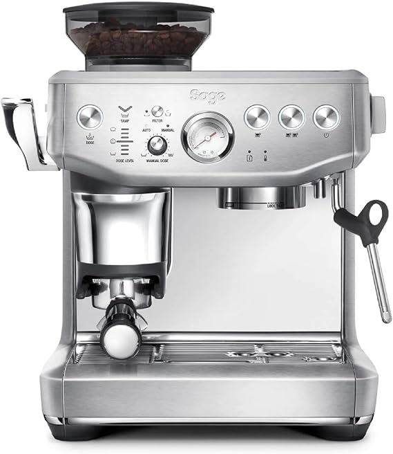 Sage Barista Express Impress, Bean to Cup Machine, Brushed Stainless Steel | Bean to Cup Espresso Machine, Integrated Grinder, Assisted Tamping, Impress Puck System, PID Control, 25 Settings
