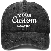 ERICAT Personalised Caps Custom Baseball Caps for Men Women,with Your Text Baseball Caps, Women Adjustable Trucker Hat Cotton Unisex Sun Dad Hats