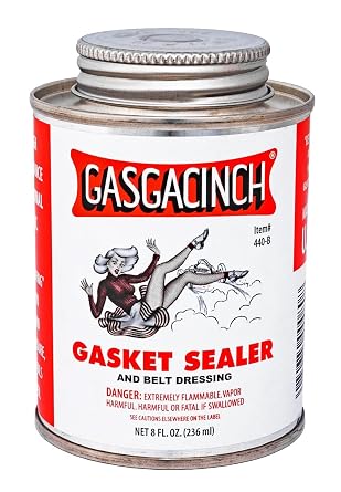 JEGS Gasgacinch | 8-Ounce Can | Made in USA | Belt Dressing | Adhesive | Built-in Dobber | Not for Use On Cylinder Head Gaskets