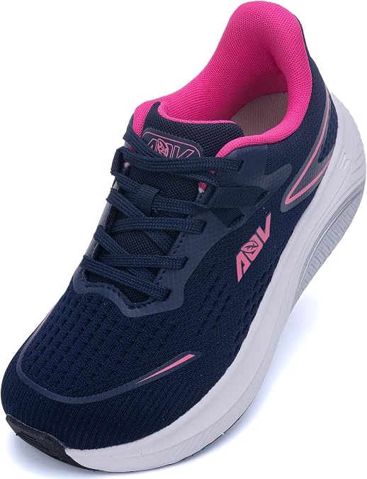 AOV Womens Wide Toe Box Walking Shoes Arch Support Tennis Sneakers