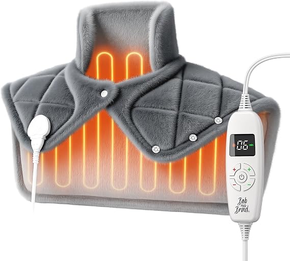 BOB AND BRAD Weighted Heating Pad for Neck Shoulders and Back, FSA Eligible/HSA Eligible, 2.2lb Electric Heating Pad, ETL Certified, Gifts for Women Men Mom Dad, 20"x22"