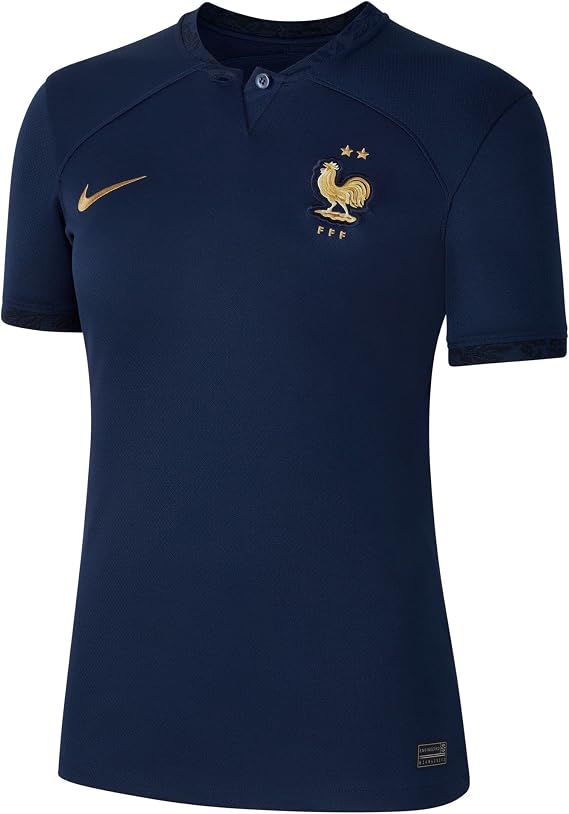 Nike 2022-2023 France Home Football Soccer T-Shirt Jersey (Ladies)