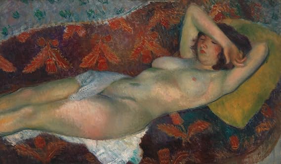 William Glackens : Reclining Nude : 1910 : Archival Quality Art Print