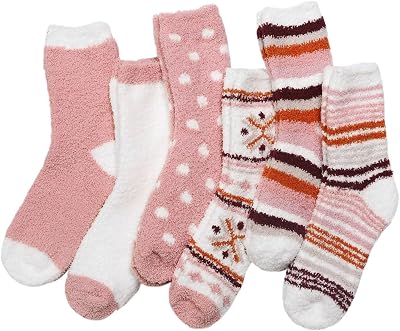 Plush Fuzzy Socks for Women Fluffy Cozy Slipper Socks Fall Thanksgiving Birthday Gifts for Her
