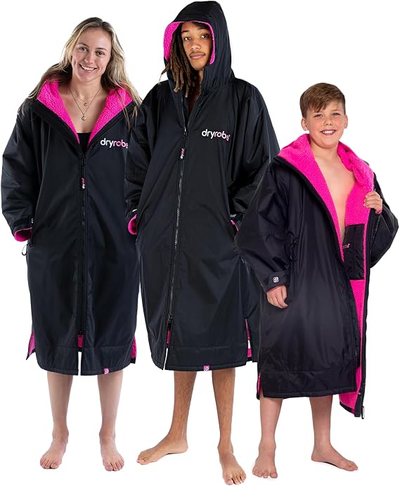 Dryrobe Advance Long Sleeve Waterproof Swim Parka Kids Changing Robe