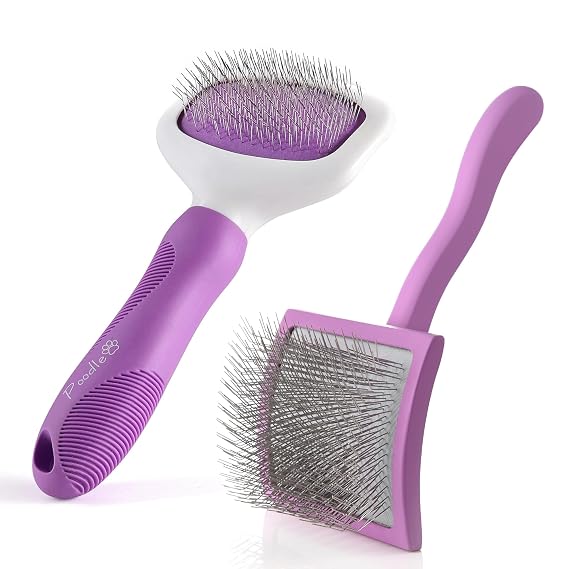 Poodle Pet Slicker Brush + Large Slicker Brush Bundle