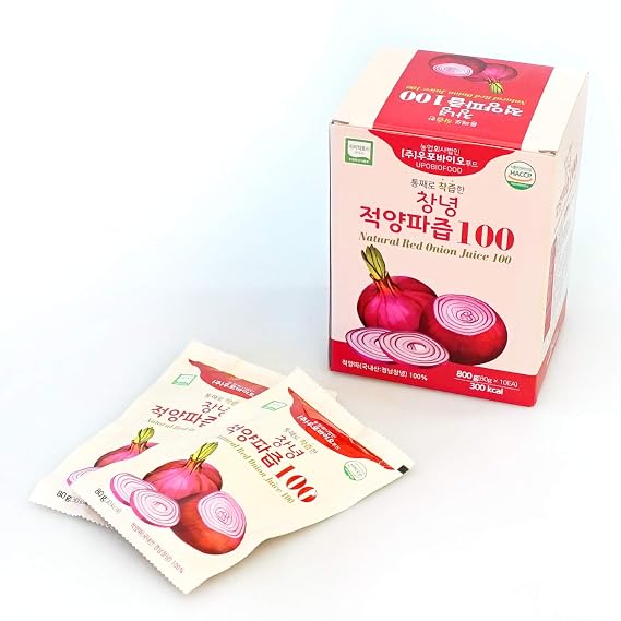 generic Natural Red Onion Juice - No Preservatives or Artificial Additives - Premium and Pure - Healthy Organic Drink for Men and Women of All Ages - Korean Food - 10 Pouches
