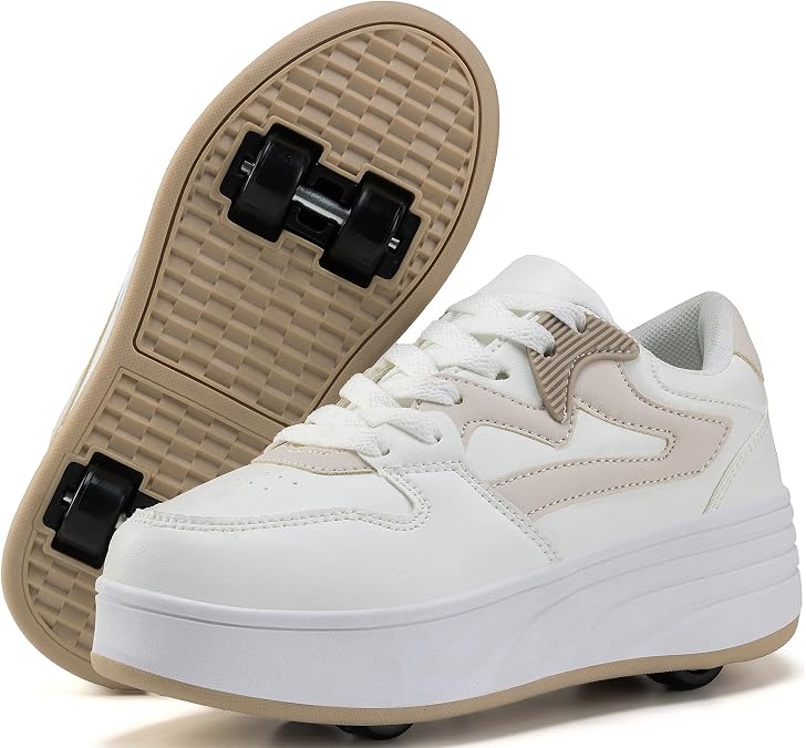 Roller Skate Shoes for Women Girls Sneakers with Detachable Wheels Sport Shoe Suitable for Halloween Christmas Birthday Party Gifts