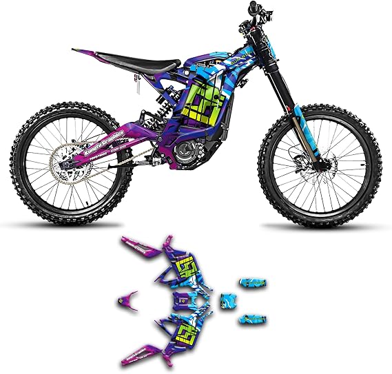 Custom Decal Kit for Surron SUR-RON Segway X160 X260, Blue Purple, SRX17N088-KO
