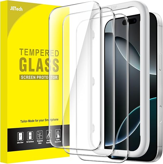 JETech Screen Protector for iPhone 16 Pro, 3-Pack