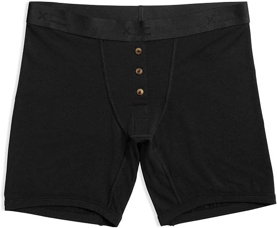 TomboyX Boxer Briefs Underwear With Button Fly for Women, 6 Inseam, Cotton Blend, Gender Neutral Boy Shorts Panties