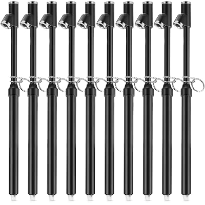 Tallew 10 Pack Dual Head Tire Pressure Gauge Heavy Duty Air Pressure Tire Gauge for Auto Truck Car RV Van Gage Range 10-150PSI, 1-10Bar Black