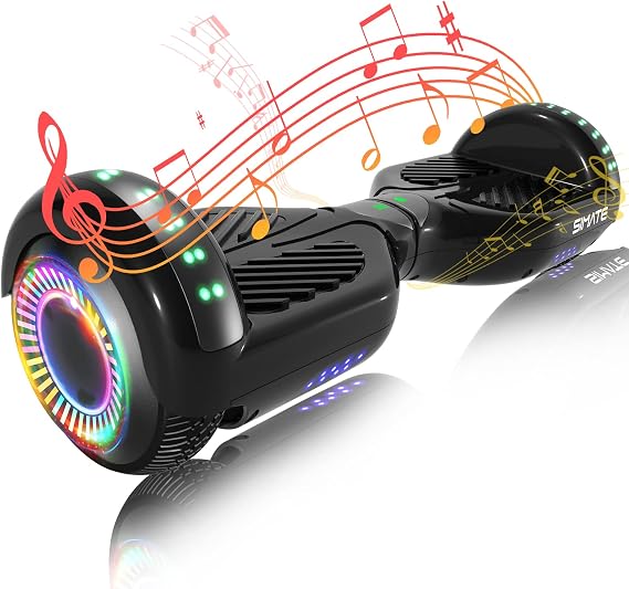 SIMATE Hoverboard, Bluetooth All Terrain Hover Boards with LED Lights and APP Control, Gifts for Kids Adults Girls Boys, for All Ages