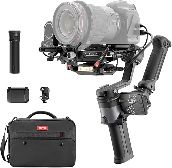 ZHIYUN WEEBILL 2 Pro, 3-Axis Gimbal Stabilizer for DSLR and Mirrorless Camera for Nikon Sony Panasonic Canon Fuji Blackmagic 6K 4K, 2.88 Full-Color Touchscreen, Vertical Shooting, Black