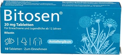 Bitosen 20 mg Tablets for Allergies Pack of 10 Tablets