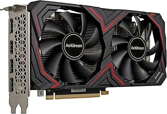 RX 590 8GB GDDR5 Graphics Card, 256 Bit RX 590 2304SP Gaming Graphics Card, PCIe 3.0 x16, 8-Pin Input DirectX 12 GPU for Gaming PC, DP*3+HDMI Output, 1080P Display, Dual Fan Cooling Low Noise