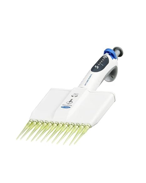 JS-TP12D200H 20-200uL Adjustable Volume Multi-Channel Micropipette Pipettors with 12 Channels | 4-Position Volume Settings | High Chemical and UV Resistance