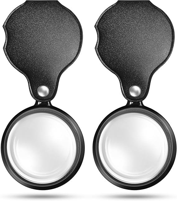 10X Magnifying Glass Loupe Small Pocket Magnifier Mini Folding Magnify