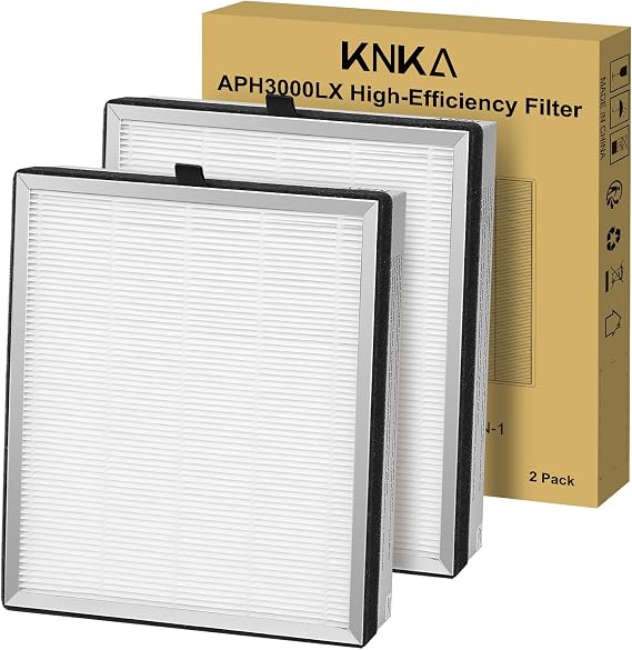KNKA純正空気清浄機交換用フィルター True HEPAフィルター APH3000対応 高効率 空気ろ過 臭気 煙低減 ペットのフケバージョン 2個パック