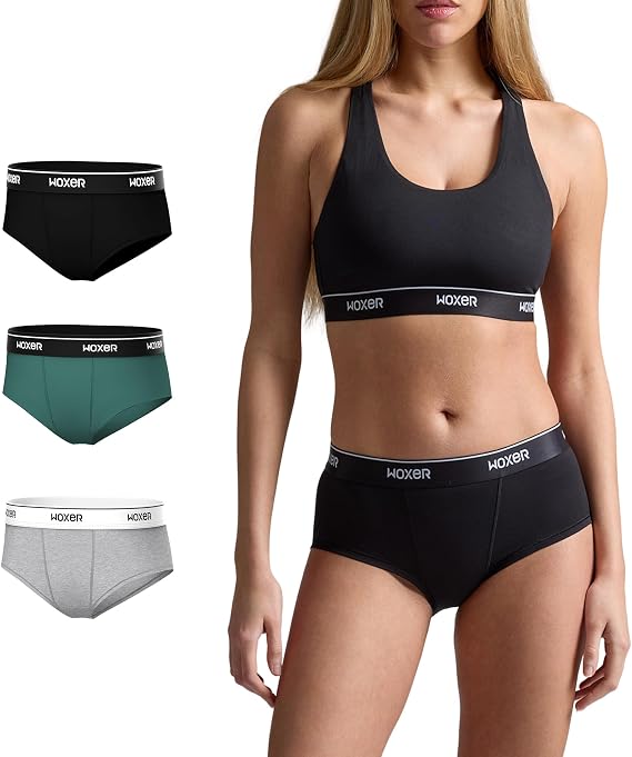 Woxer Womens Classic Seamless Boyshort Panties, Soft Modal Fabric with No Roll Inseam, Chafe-Free, Breathable Design